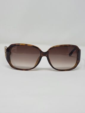 GUCCI GG Interlocking Rhinestones Gradient Turquoise Sunglasses